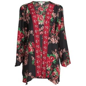 The Pioneer Woman size s/m shark bite duster night wind long sleeve crepe fabric